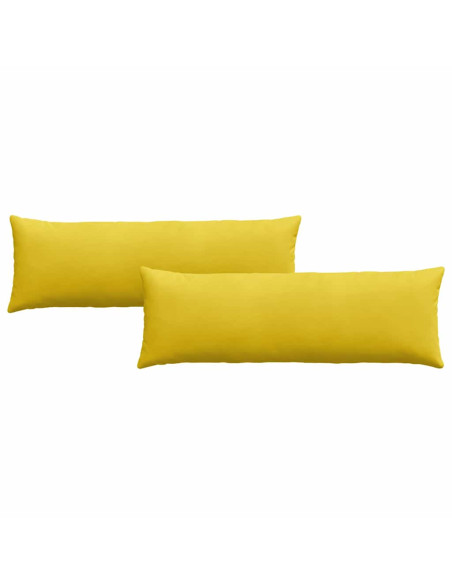 Cuscini da Divano 2 pcs Giallo 120 x 40 cm Tessuto in Cords