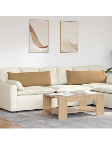 Cuscini da Divano 2 pcs Marrone 120 x 40 cm Tessuto in Cords