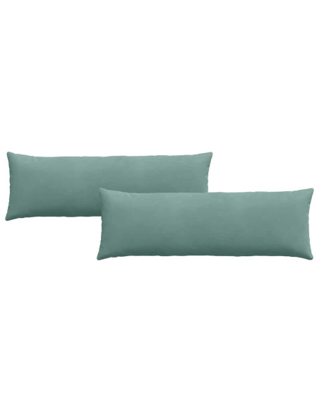 Cuscini da Divano 2 pcs Verde Mare 120 x 40 cm Tessuto in Cords