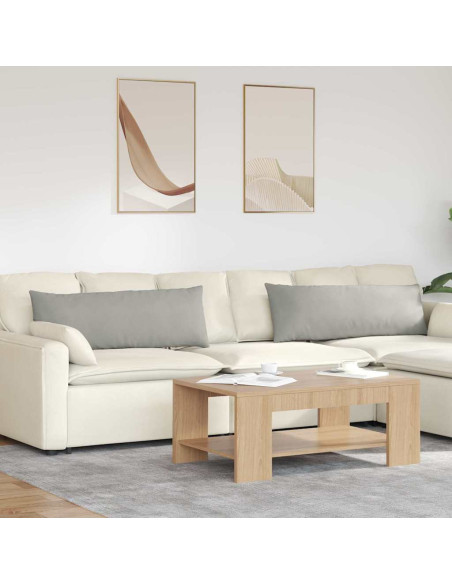 Cuscini da Divano 2 pcs Grigio chiaro 120 x 40 cm Tessuto