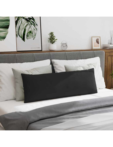 Cuscini da Divano 2 pcs Nero 120 x 40 cm Tessuto