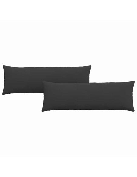 Cuscini da Divano 2 pcs Nero 120 x 40 cm Tessuto