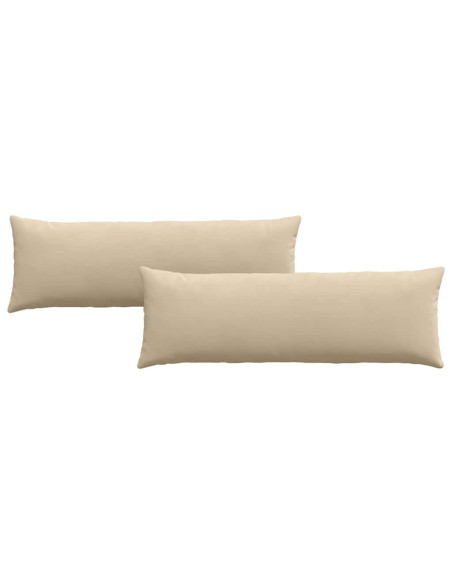 Cuscini da Divano 2 pcs Crema 120 x 40 cm Tessuto