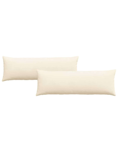 Cuscini da Divano 2 pcs Crema 120 x 40 cm Tessuto in Cords