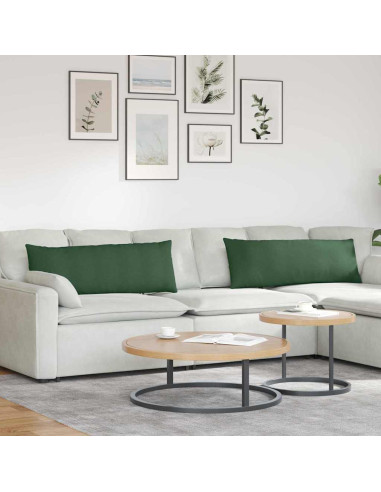 Cuscini da Divano 2 pcs Verde Scuro 120 x 40 cm