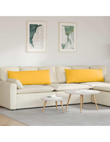 Cuscini da Divano 2 pcs Giallo Chiaro 120 x 40 cm