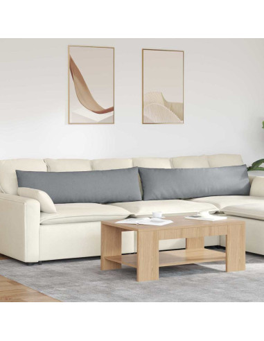 Cuscini da Divano 2 pcs Grigio chiaro 145 x 40 cm Tessuto