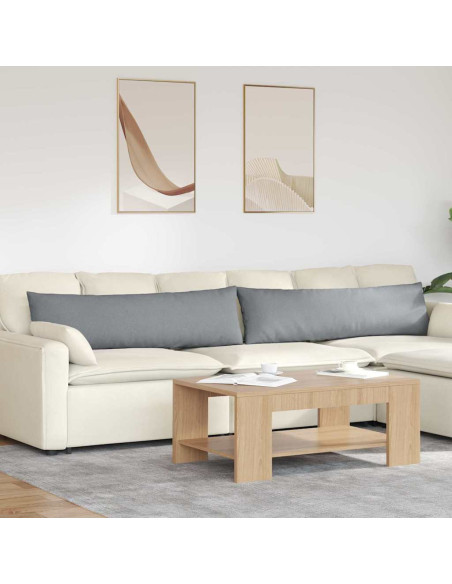 Cuscini da Divano 2 pcs Grigio chiaro 145 x 40 cm Tessuto