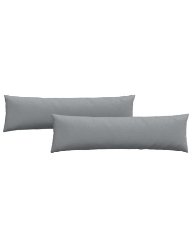 Cuscini da Divano 2 pcs Grigio chiaro 145 x 40 cm Tessuto