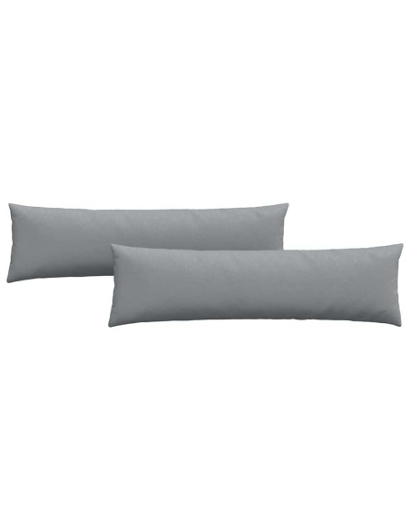 Cuscini da Divano 2 pcs Grigio chiaro 145 x 40 cm Tessuto