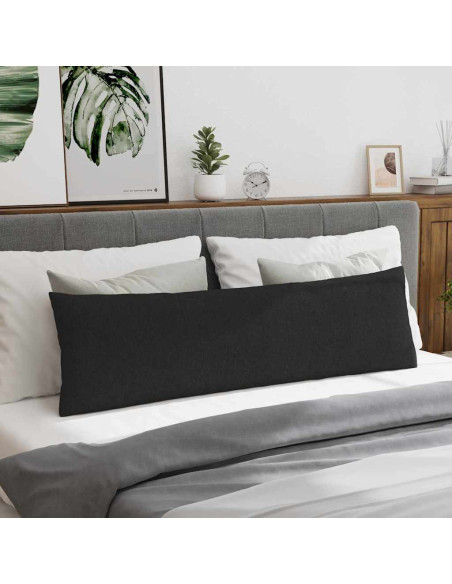 Cuscini da Divano 2 pcs Nero 145 x 40 cm Tessuto