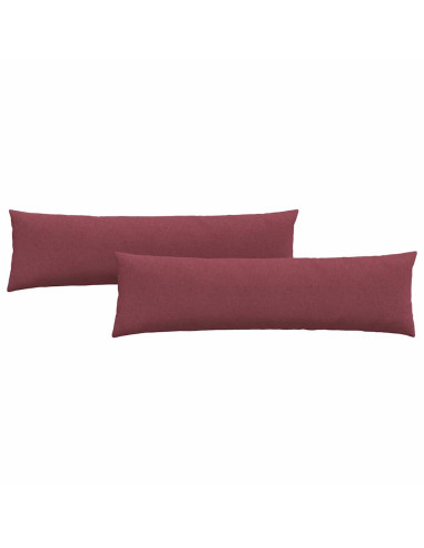 Cuscini da Divano 2 pcs Rosso Vino 145 x 40 cm Tessuto