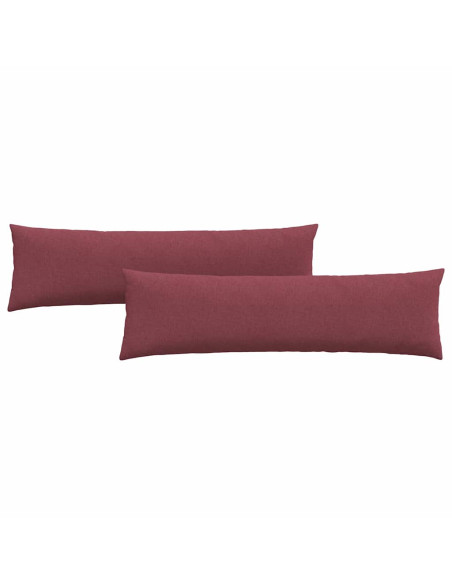 Cuscini da Divano 2 pcs Rosso Vino 145 x 40 cm Tessuto