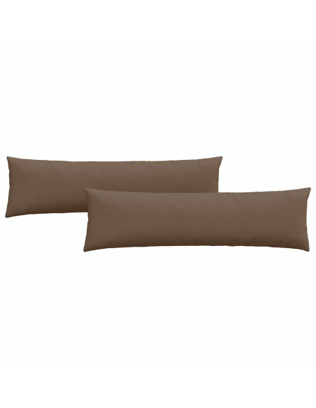 Cuscini da Divano 2 pcs Marrone 145 x 40 cm Tessuto