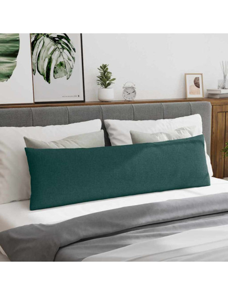 Cuscini da Divano 2 pcs Verde Scuro 145 x 40 cm Tessuto