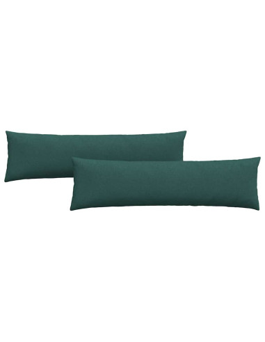 Cuscini da Divano 2 pcs Verde Scuro 145 x 40 cm Tessuto