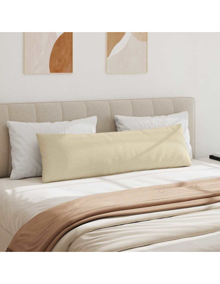 Cuscini da Divano 2 pcs Crema 145 x 40 cm Tessuto