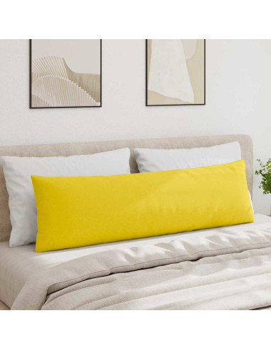 Cuscini da Divano 2 pcs Giallo Chiaro 145 x 40 cm Tessuto