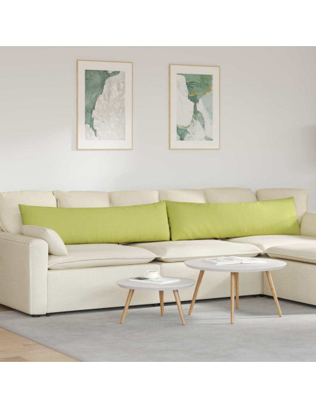 Cuscini da Divano 2 pcs Verde chiaro 145 x 40 cm Tessuto