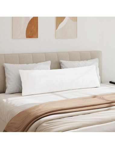 Cuscini da Divano 2 pcs Bianco 145 x 40 cm Tessuto