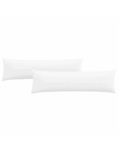 Cuscini da Divano 2 pcs Bianco 145 x 40 cm Tessuto