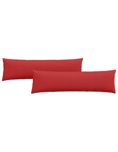 Cuscini da Divano 2 pcs Rosso 145 x 40 cm Tessuto