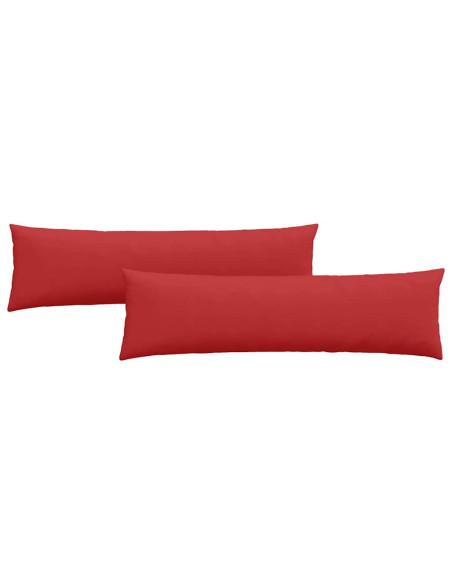 Cuscini da Divano 2 pcs Rosso 145 x 40 cm Tessuto
