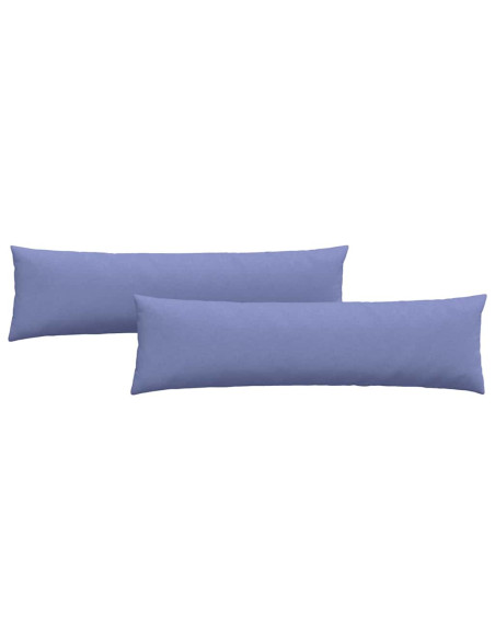Cuscini da Divano 2 pcs Blu 145 x 40 cm Tessuto