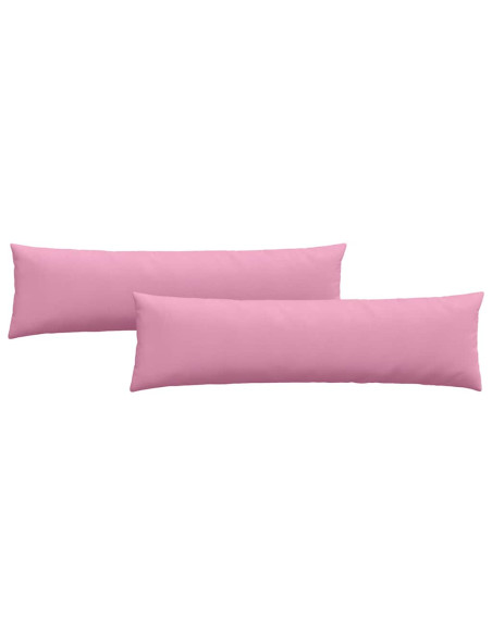 Cuscini da Divano 2 pcs Rosa 145 x 40 cm Tessuto