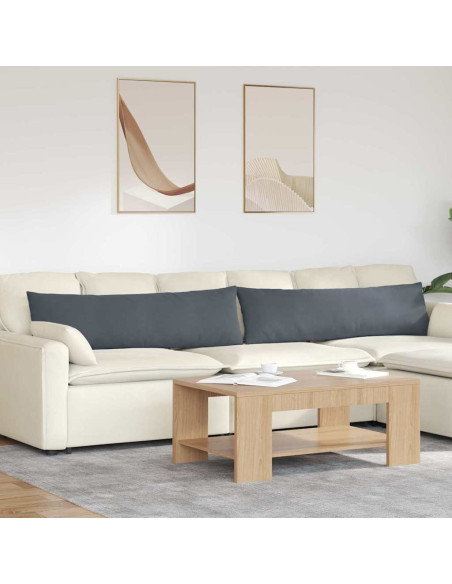 Cuscini da Divano 2 pcs Grigio scuro 145 x 40 cm