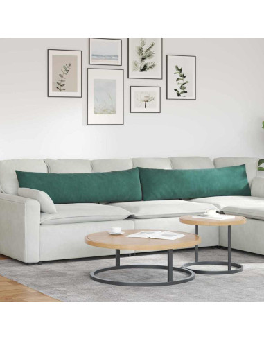 Cuscini da Divano 2 pcs Verde Scuro 145 x 40 cm