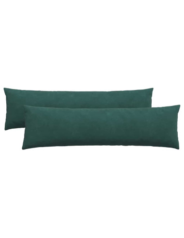 Cuscini da Divano 2 pcs Verde Scuro 145 x 40 cm