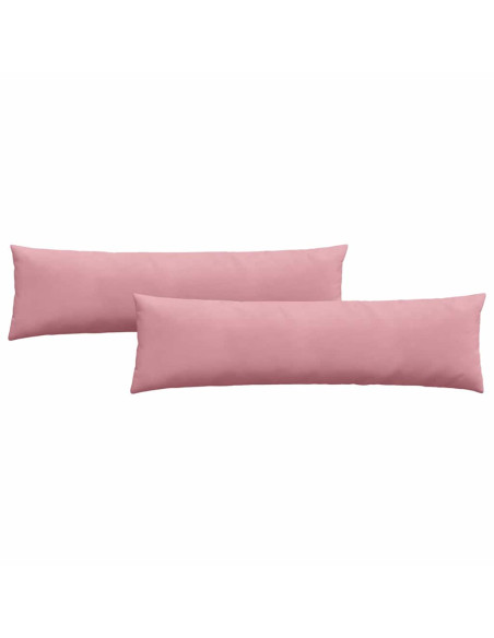 Cuscini da Divano 2 pcs Rosa 145 x 40 cm Tessuto in Cords