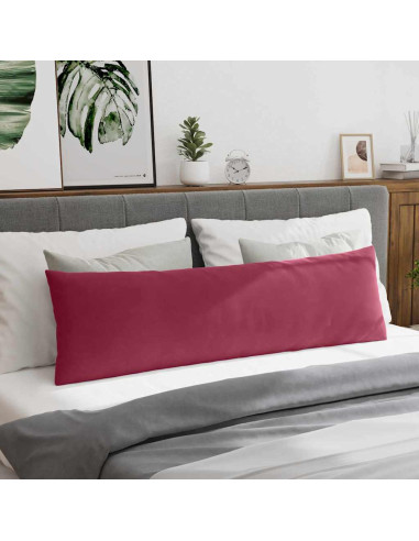 Cuscini da Divano 2 pcs Rosso Vino 145 x 40 cm Tessuto in Cords