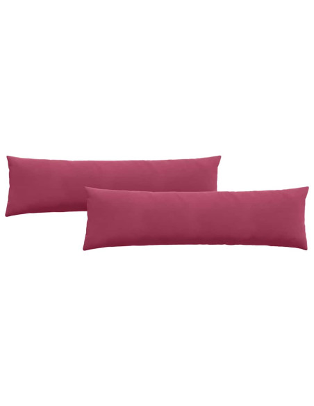 Cuscini da Divano 2 pcs Rosso Vino 145 x 40 cm Tessuto in Cords