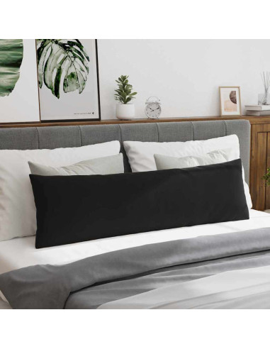 Cuscini da Divano 2 pcs Nero 145 x 40 cm Tessuto in Cords