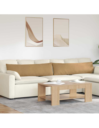 Cuscini da Divano 2 pcs Marrone 145 x 40 cm Tessuto in Cords