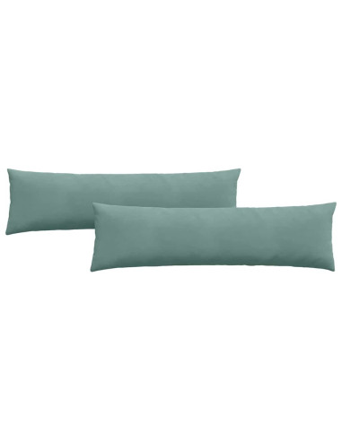 Cuscini da Divano 2 pcs Verde Mare 145 x 40 cm Tessuto in Cords