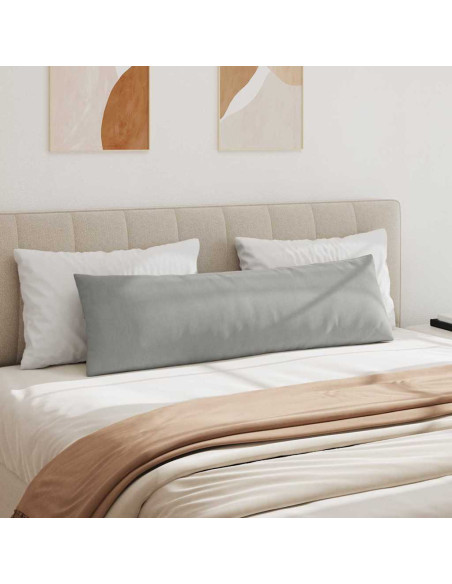 Cuscini da Divano 2 pcs Grigio chiaro 145 x 40 cm Tessuto