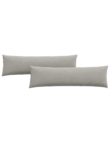 Cuscini da Divano 2 pcs Grigio chiaro 145 x 40 cm Tessuto