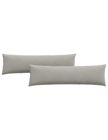 Cuscini da Divano 2 pcs Grigio chiaro 145 x 40 cm Tessuto