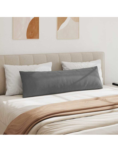 Cuscini da Divano 2 pcs Grigio scuro 145 x 40 cm Tessuto