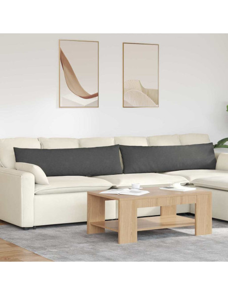 Cuscini da Divano 2 pcs Grigio scuro 145 x 40 cm