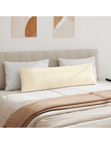 Cuscini da Divano 2 pcs Crema 145 x 40 cm Tessuto in Cords