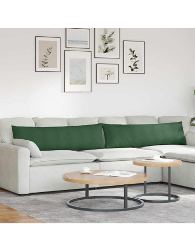 Cuscini da Divano 2 pcs Verde Scuro 145 x 40 cm