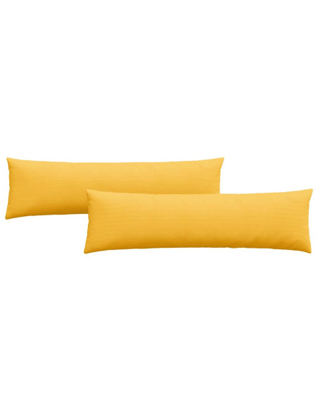 Cuscini da Divano 2 pcs Giallo Chiaro 145 x 40 cm
