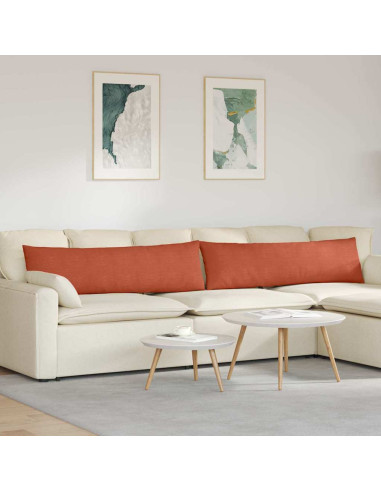 Cuscini da Divano 2 pcs Rosso Arancio 145 x 40 cm