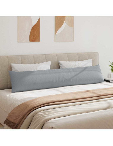 Cuscini da Divano 2 pcs Grigio chiaro 200 x 40 cm Tessuto