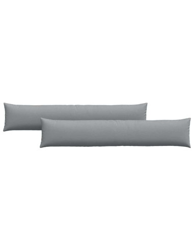 Cuscini da Divano 2 pcs Grigio chiaro 200 x 40 cm Tessuto
