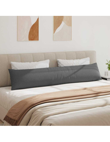 Cuscini da Divano 2 pcs Grigio scuro 200 x 40 cm Tessuto